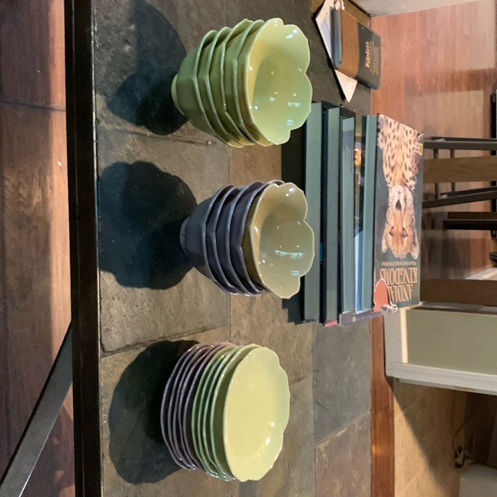 Small bowls and plates.